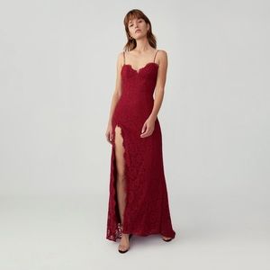 Fame and Partners Red Lace Dress- NEW w/tags